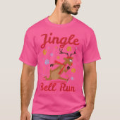 Jingle Bell Run Reindeer Running T-Shirt (Vorderseite)