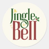 Jingle Bell Runder Aufkleber (Vorderseite)
