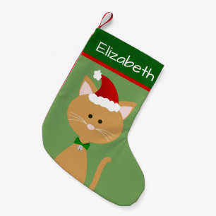 Jingle Bell Santa Orange Kitty Kleiner Weihnachtsstrumpf