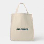 Jingle Bell Text Name Printed Grocery Geschenke Tragetasche (Rückseite)