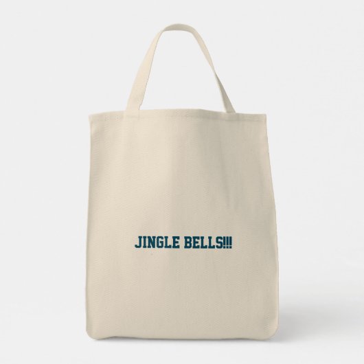 Jingle Bell Text Name Printed Grocery Geschenke Tragetasche (Rückseite)