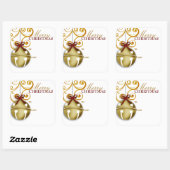 Jingle Bell Weihnachtsgeschenk Tag Sticker (Blatt)