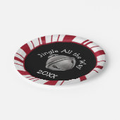 Jingle Bell Weihnachtsplatten Pappteller (Schrägansicht)