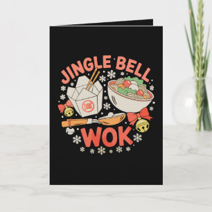 Jingle Bell Wok Chinesisches Essen Weihnachten Xma Karte