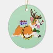Jingle BellCorgi-Verzierung Keramik Ornament (Links)