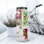 Jingle Bells 5 Foto Collage Gold White Eclectic Thermosbecher