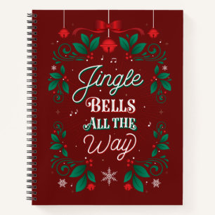 Jingle Bells All The Way Christmas Sketchbook Notizblock