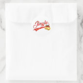 Jingle Bells All the Way Runder Aufkleber (Tasche)