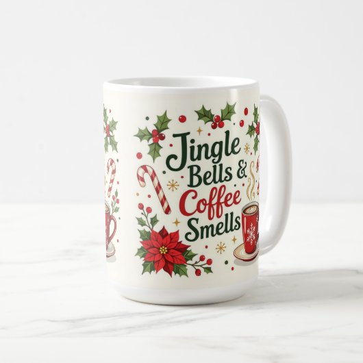 Jingle bells and coffee smells kaffeetasse (VorderseiteRechts)