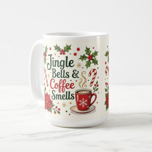Jingle bells and coffee smells kaffeetasse (Vorderseite Links)