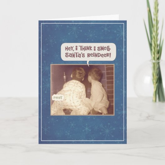 Jingle Bells and Rentier Rieells Feiertagskarte (Vorderseite)