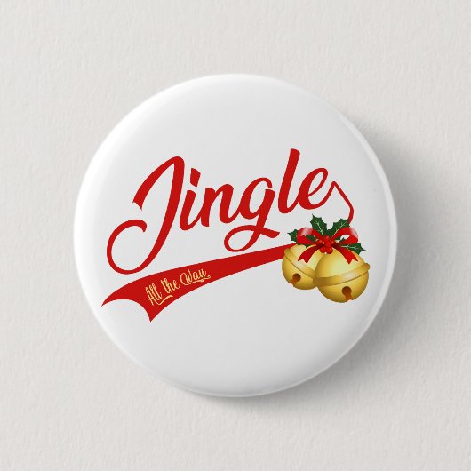 Jingle Bells auf ganzer Linie Button (Vorderseite)