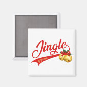 Jingle Bells auf ganzer Linie Magnet (Vorderseite/Rückseite)