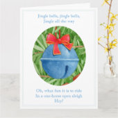 JINGLE BELLS Big Christmas Card Karte (Gelbe Blume)