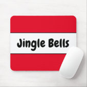JINGLE BELLS Bright farbenfrohe rote Streifen Mousepad (Mit Mouse)