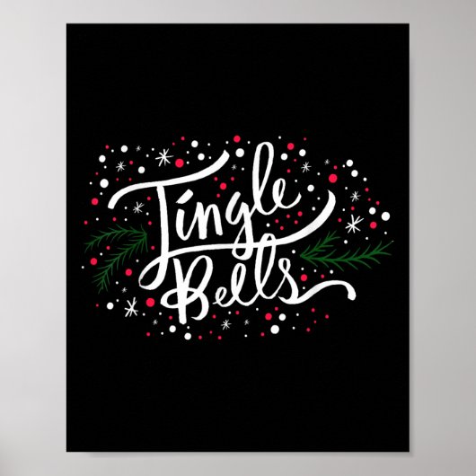 Jingle Bells Christmas Design For Men Women, Boys, Poster (Vorne)