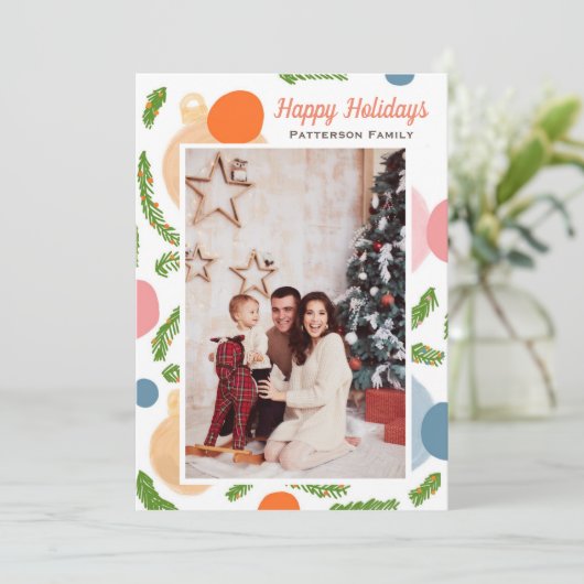 Jingle Bells Christmas Foto Card Einladung (Stehend Vorderseite)