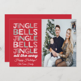 Jingle Bells Christmas Foto Grußkarte Einladung