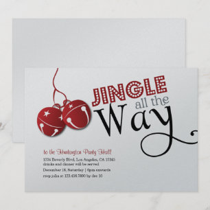 Jingle Bells Christmas Holiday Einladungskarte Einladung