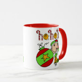 Jingle Bells Christmas Holiday Elf Tasse (VorderseiteRechts)