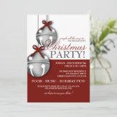 Jingle Bells Christmas Party Einladung (Stehend Vorderseite)