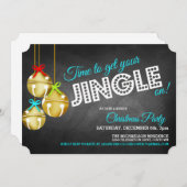 Jingle Bells Christmas Party Einladung (Vorne/Hinten)