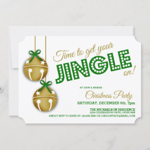 Jingle Bells Christmas Party Einladung