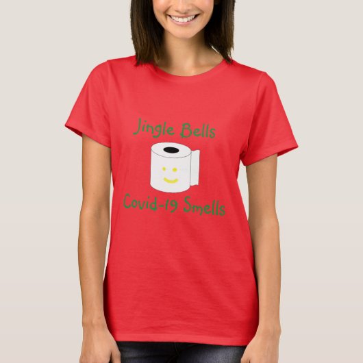 Jingle Bells Covid-19 Smells T-Shirt (Vorderseite)