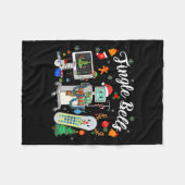 Jingle Bells Er Nurse Funny Christmas Tech Nursing Fleecedecke (Vorderseite (Horizontal))