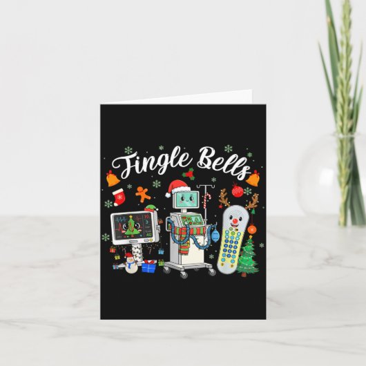 Jingle Bells Er Nurse Funny Christmas Tech Nursing Karte (Vorderseite)