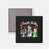 Jingle Bells Er Nurse Funny Christmas Tech Nursing Magnet (Vorderseite/Rückseite)