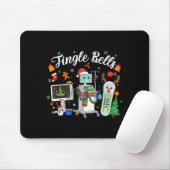 Jingle Bells Er Nurse Funny Christmas Tech Nursing Mousepad (Mit Mouse)
