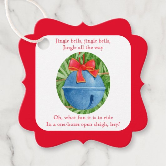 JINGLE BELLS Extravagant Square Gevor/Gift Tags II Geschenkanhänger (Vorderseite)
