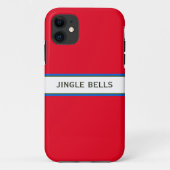 JINGLE BELLS Festivals Moderne rote Streifen Case-Mate iPhone Hülle (Rückseite)