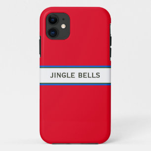 JINGLE BELLS Festivals Moderne rote Streifen Case-Mate iPhone Hülle