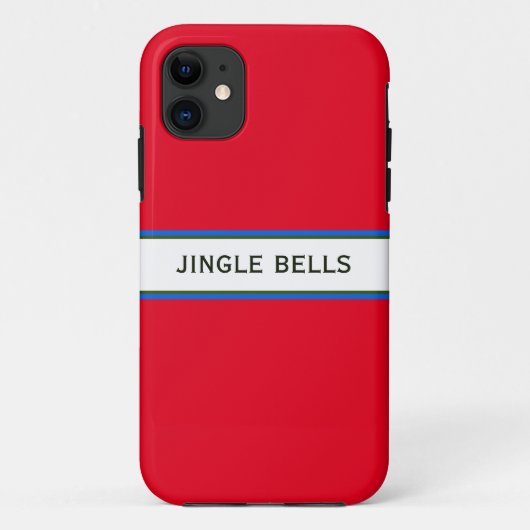JINGLE BELLS Festivals Moderne rote Streifen Case-Mate iPhone Hülle (Rückseite)