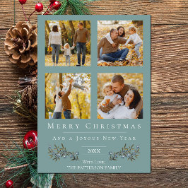 Jingle Bells Foto Collage Weihnachten | Aquamarin