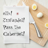 Jingle Bells Funny Christmas Wine Quote Geschirrtuch (Viertel Falte)