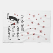 Jingle Bells Funny Christmas Wine Quote Geschirrtuch (Horizontal)