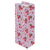 Jingle Bells Geschenktüte Für Weinflaschen (Rückseite Schrägansicht)
