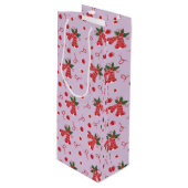Jingle Bells Geschenktüte Für Weinflaschen (Vorderseite Schrägansicht)