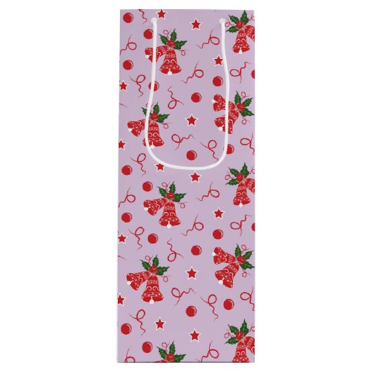 Jingle Bells Geschenktüte Für Weinflaschen (Vorderseite)