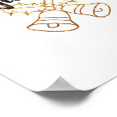 Jingle Bells Gold Glitzer Poster (Ecke)