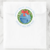 JINGLE BELLS Große Round Stickers (Tasche)