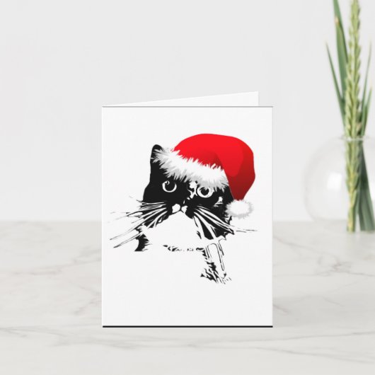 Jingle Bells Holiday Cat card Feiertagskarte (Vorderseite)