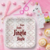 Jingle Bells Holiday Christmas Pappteller (Party)