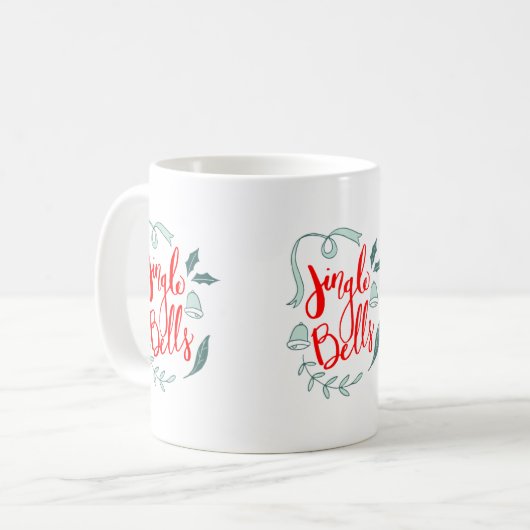 Jingle Bells Holiday Kaffeetasse (Vorderseite Links)