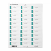 Jingle Bells Holiday Return Address Label (aquamar (Vorne)