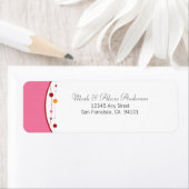 Jingle Bells Holiday Return Address Label (pink) (Insitu)