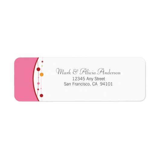 Jingle Bells Holiday Return Address Label (pink) (Vorne)